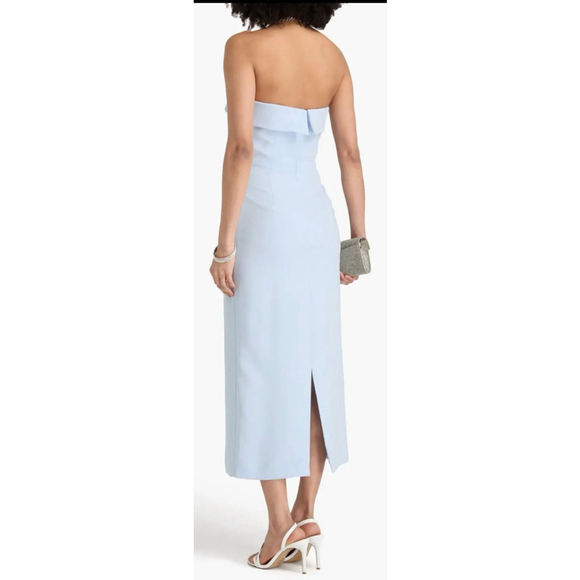 NWT Veronica Beard Strapless Midi Dress in Light Blue 10 - Picture 4 of 6